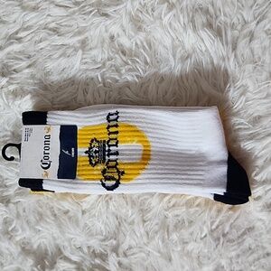 Corona White and Yellow Men's Socks Brand New
